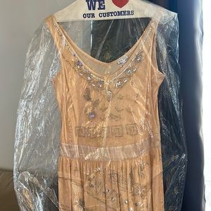 Sparkly Peach Sequin Dress